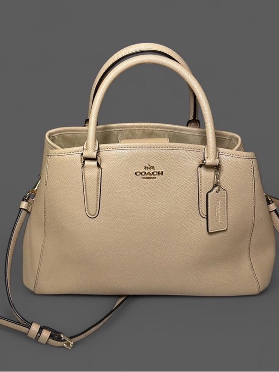 Coach Handbags - COACH Small Margot Carryall in Crossgrain Leather - Beechwood Beige